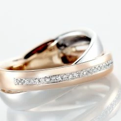 Histoire D'Or Bague Andrette Or Bicolore Diamant -Colliers Fantaisie Soldes B3DF2DW30R view3