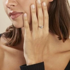 Histoire D'Or Bague Sharron Or Bicolore Diamant Blanc -Colliers Fantaisie Soldes B3DF2DW4C2 model1