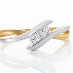 Histoire D'Or Bague Sharron Or Bicolore Diamant Blanc -Colliers Fantaisie Soldes B3DF2DW4C2 view3