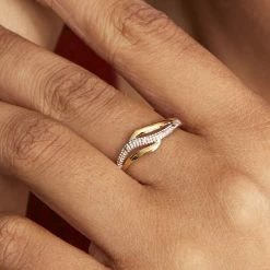 Histoire D'Or Bague Smeralda Or Bicolore Diamant 11 Histoire D'Or Bague Smeralda Or Bicolore Diamant -Colliers Fantaisie Soldes B3DF2DW517 model1