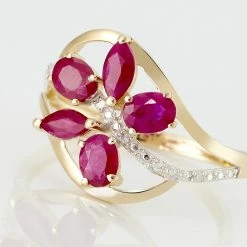 Histoire D'Or Bague Orchidee Or Bicolore Rubis Diamant 9 Histoire D'Or Bague Orchidee Or Bicolore Rubis Diamant -Colliers Fantaisie Soldes B3DF2RR203 view3