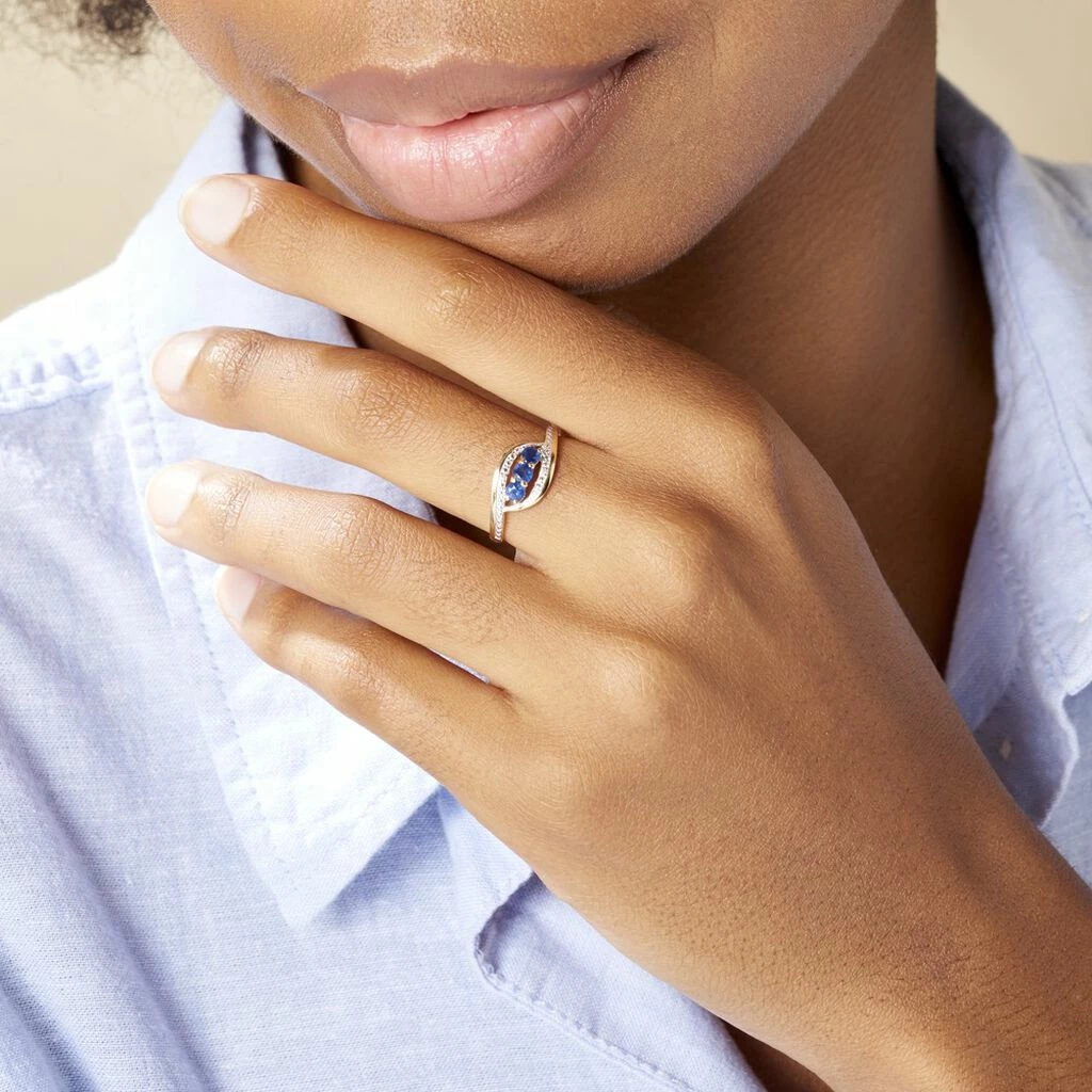 Histoire D'Or Bague Aurora Or Bicolore Saphir Et Diamant 5 Histoire D'Or Bague Aurora Or Bicolore Saphir Et Diamant â Image 5