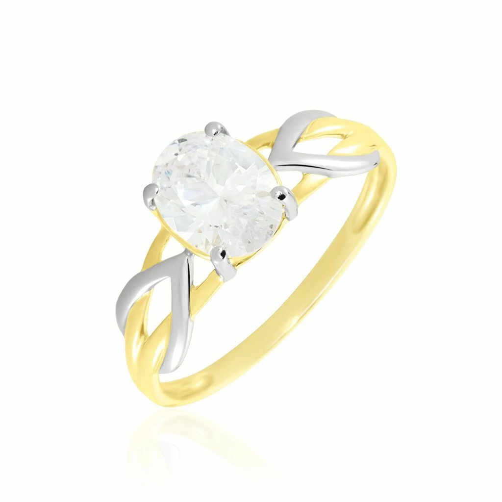 Histoire D'Or Bague Or Bicolore Kolleen Oxyde De Zirconium 1 Histoire D'Or Bague Or Bicolore Kolleen Oxyde De Zirconium