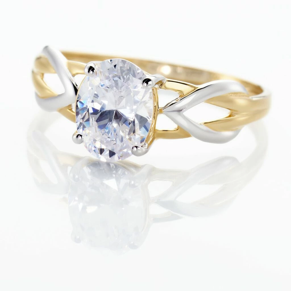 Histoire D'Or Bague Or Bicolore Kolleen Oxyde De Zirconium 4 Histoire D'Or Bague Or Bicolore Kolleen Oxyde De Zirconium – Image 4