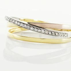 Histoire D'Or Bague Layan Or Tricolore Diamant -Colliers Fantaisie Soldes B3DF3DW003 view3