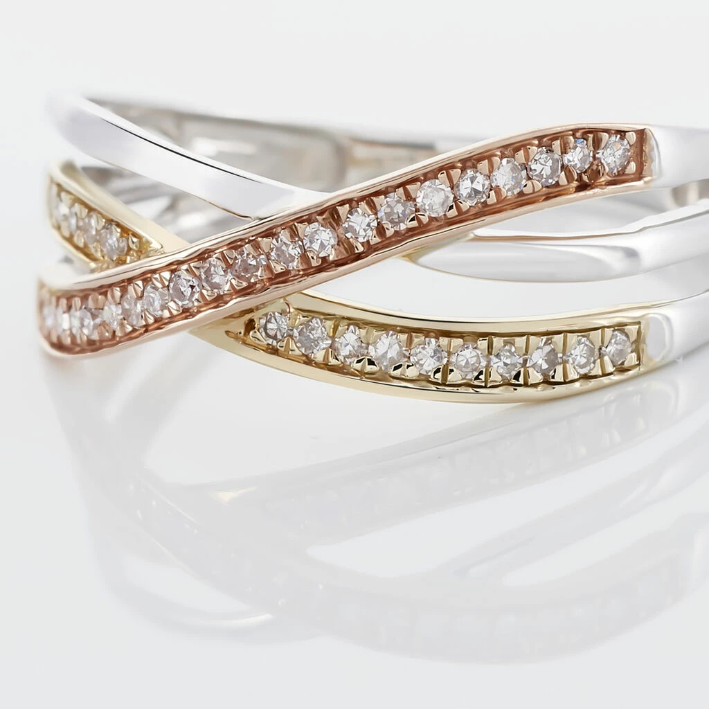 Histoire D'Or Bague Sabera Or Tricolore Diamant 4 Histoire D'Or Bague Sabera Or Tricolore Diamant – Image 4