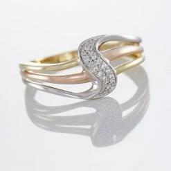 Histoire D'Or Bague Or Tricolore Dionyse Oxydes De Zirconium -Colliers Fantaisie Soldes B3DF3ZW0MP view3