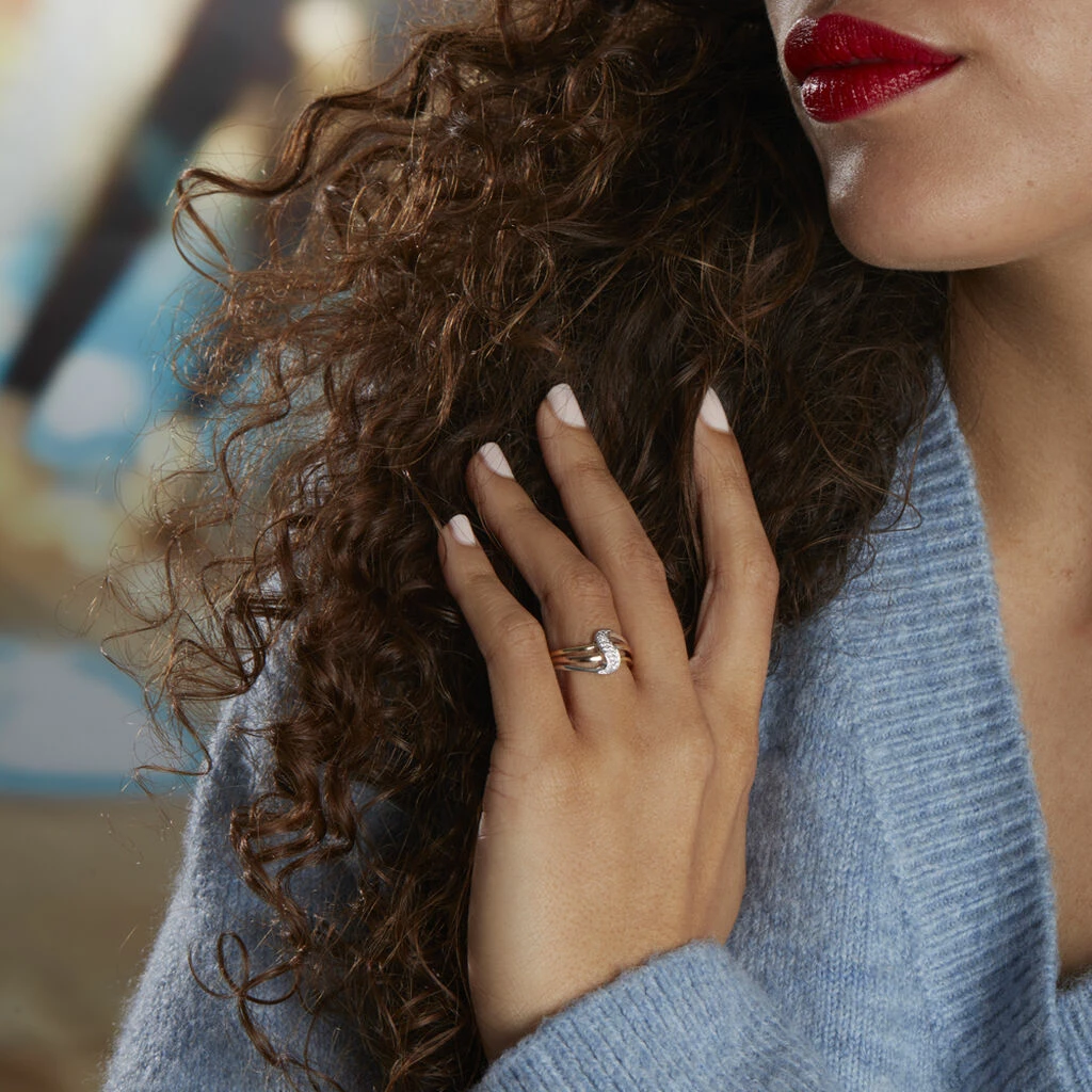 Histoire D'Or Bague Or Tricolore Dionyse Oxydes De Zirconium 5 Histoire D'Or Bague Or Tricolore Dionyse Oxydes De Zirconium – Image 5