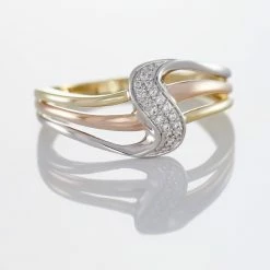 Histoire D'Or Bague Or Tricolore Dionyse Oxydes De Zirconium 9 Histoire D'Or Bague Or Tricolore Dionyse Oxydes De Zirconium -Colliers Fantaisie Soldes B3DF3ZW0MR view3