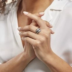 Histoire D'Or Bague Heldea Or Blanc Diamant -Colliers Fantaisie Soldes B3DFBDD022 model1