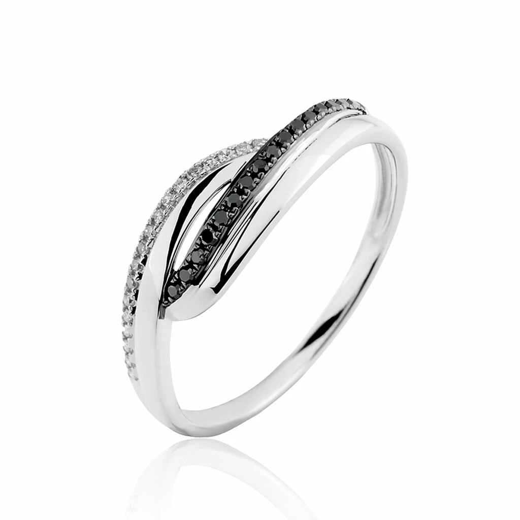 Histoire D'Or Bague Melinda Or Blanc Diamant 1 Histoire D'Or Bague Melinda Or Blanc Diamant