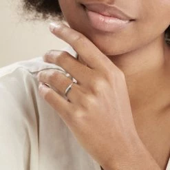 Histoire D'Or Bague Nazima Or Blanc Diamant -Colliers Fantaisie Soldes B3DFBDN164 model0