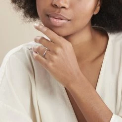 Histoire D'Or Bague Nazima Or Blanc Diamant -Colliers Fantaisie Soldes B3DFBDN164 model1