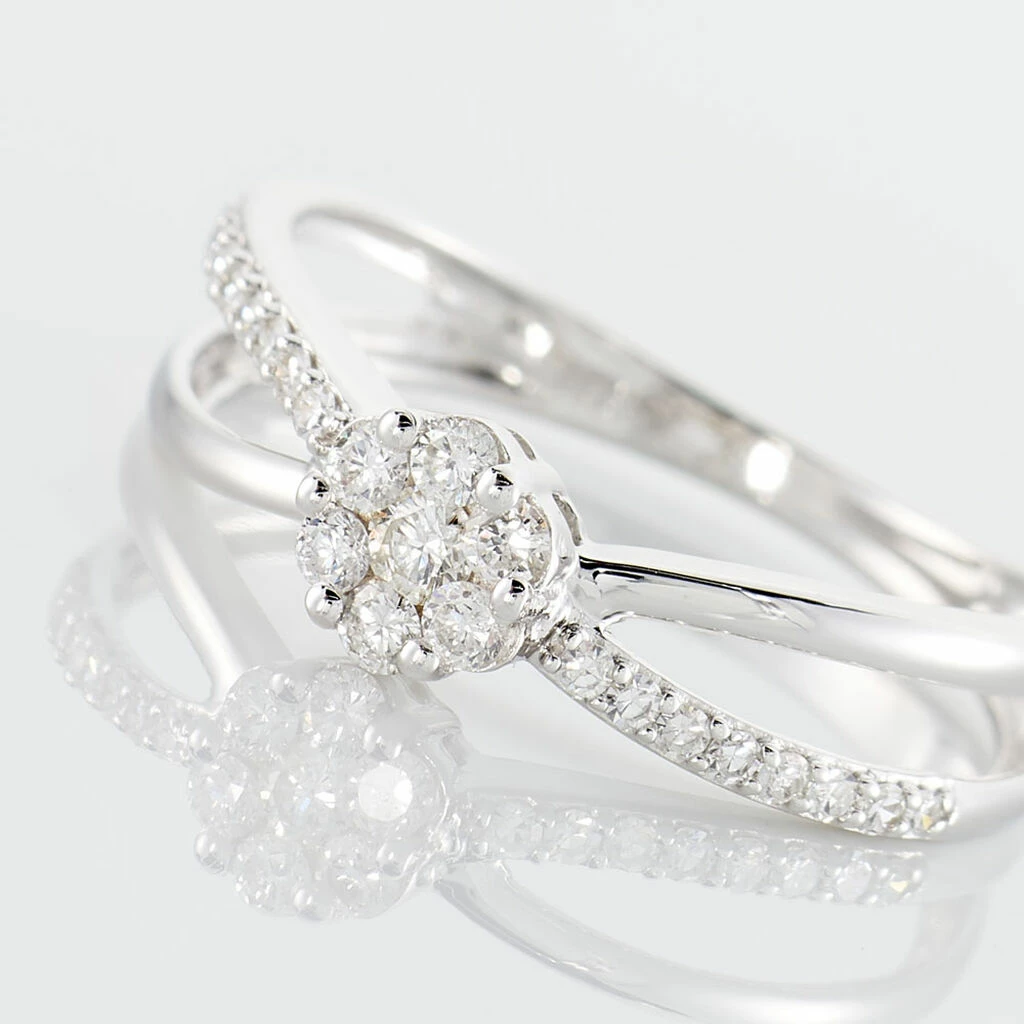 Histoire D'Or Bague Kuta Or Blanc Diamant 4 Histoire D'Or Bague Kuta Or Blanc Diamant – Image 4