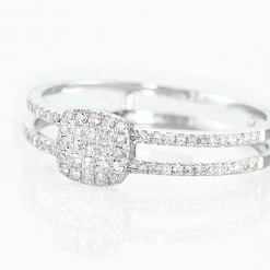 Histoire D'Or Bague Aude Or Blanc Diamant -Colliers Fantaisie Soldes B3DFBDW062 view3