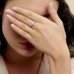 Histoire D'Or Bague Barbara Or Blanc Diamant -Colliers Fantaisie Soldes B3DFBDW06Q model0