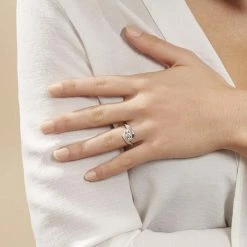 Histoire D'Or Bague Barbara Or Blanc Diamant -Colliers Fantaisie Soldes B3DFBDW06Q model1