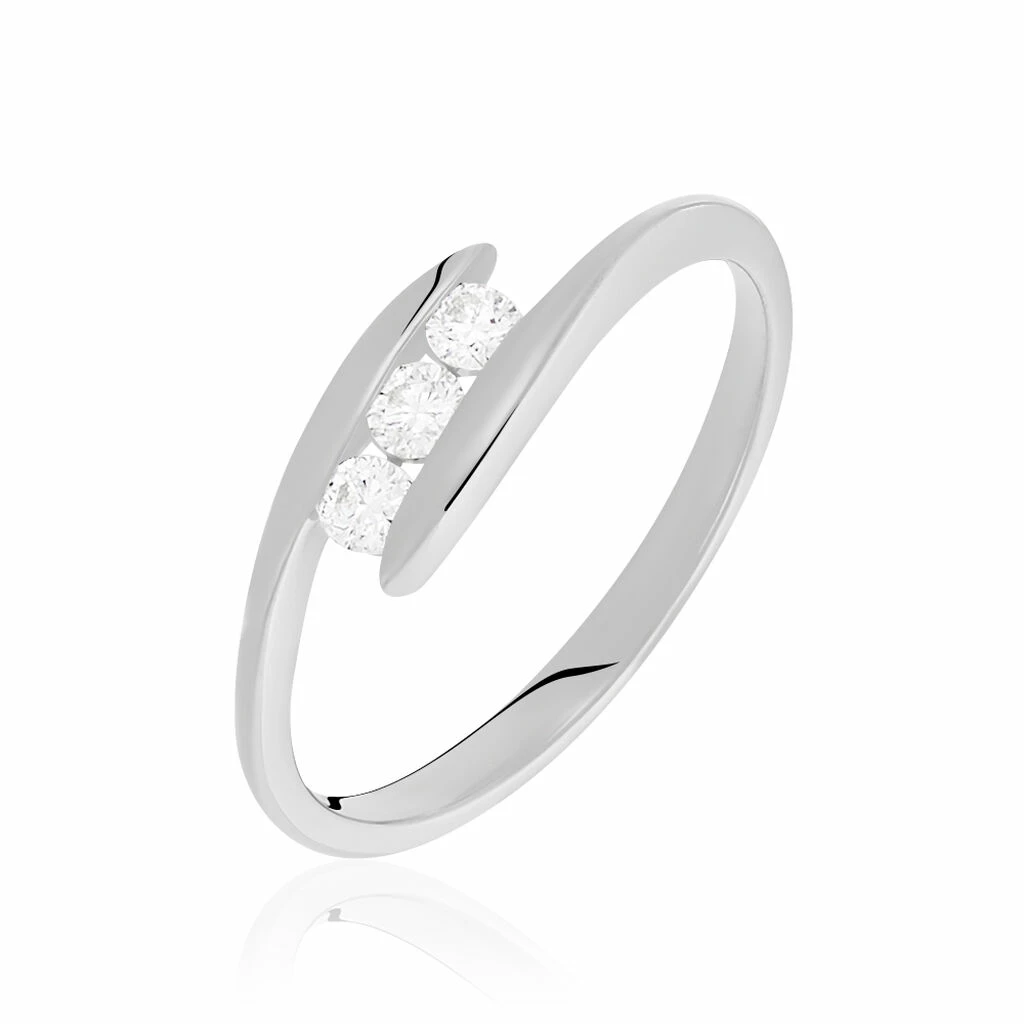 Histoire D'Or Bague Loresa Or Blanc Diamant 1 Histoire D'Or Bague Loresa Or Blanc Diamant