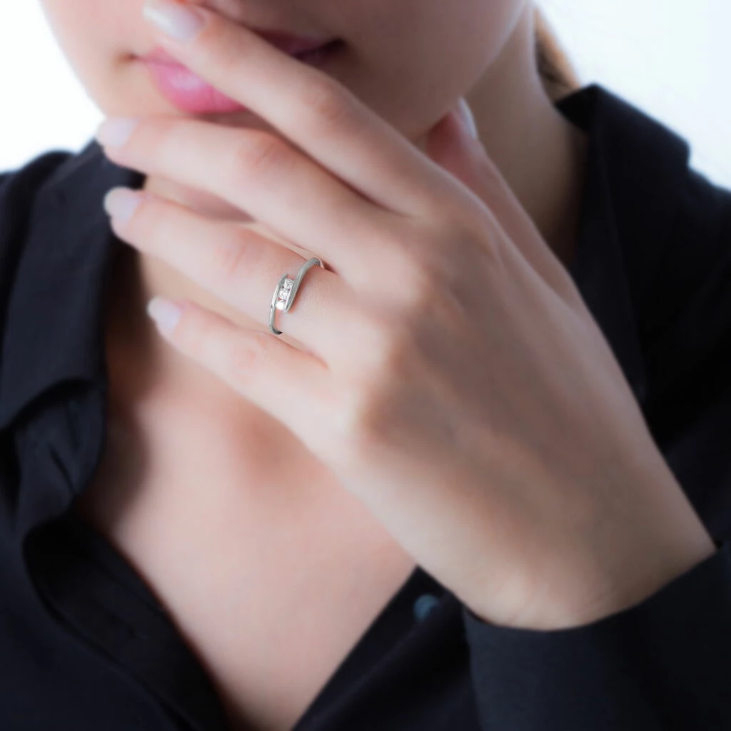 Histoire D'Or Bague Loresa Or Blanc Diamant 4 Histoire D'Or Bague Loresa Or Blanc Diamant – Image 4