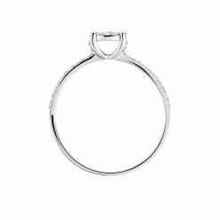 Histoire D'Or Bague Frika Or Blanc Diamant -Colliers Fantaisie Soldes B3DFBDW09N view2