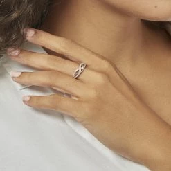 Histoire D'Or Bague Vaguelette Or Blanc Diamant -Colliers Fantaisie Soldes B3DFBDW175 model1