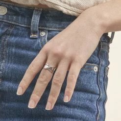 Histoire D'Or Bague Camomille Or Blanc Diamant -Colliers Fantaisie Soldes B3DFBDW1H1 model0