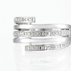 Histoire D'Or Bague Eleonore Or Blanc Diamant -Colliers Fantaisie Soldes B3DFBDW254 view3