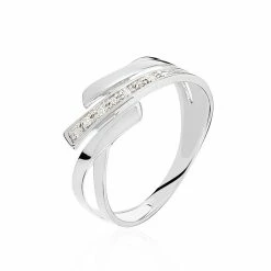 Histoire D'Or Bague Nermine Or Blanc Diamant