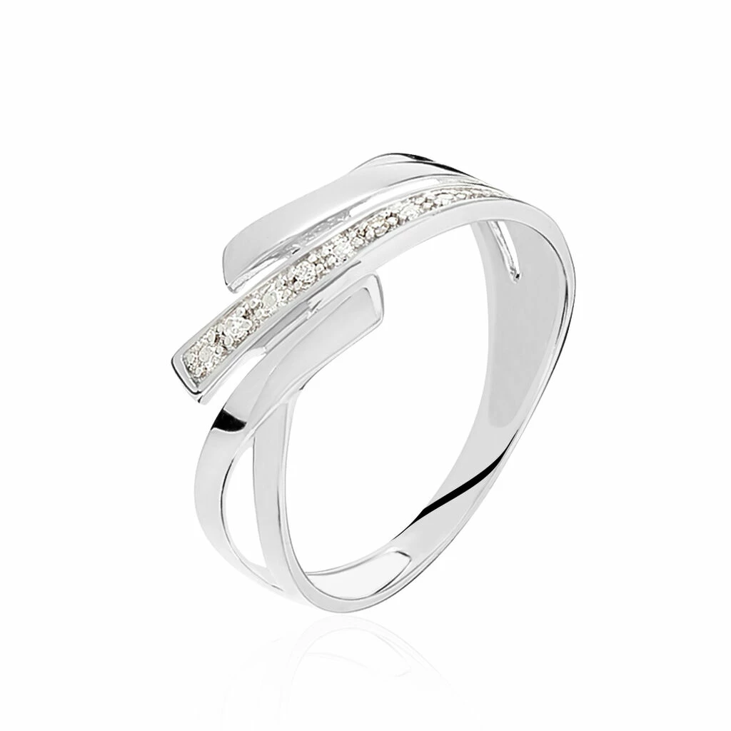 Histoire D'Or Bague Nermine Or Blanc Diamant 1 Histoire D'Or Bague Nermine Or Blanc Diamant