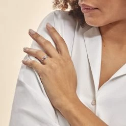 Histoire D'Or Bague Nermine Or Blanc Diamant 8 Histoire D'Or Bague Nermine Or Blanc Diamant -Colliers Fantaisie Soldes B3DFBDW255 model0