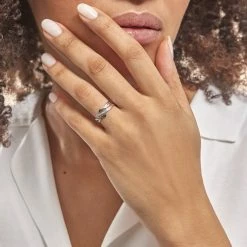 Histoire D'Or Bague Nermine Or Blanc Diamant 9 Histoire D'Or Bague Nermine Or Blanc Diamant -Colliers Fantaisie Soldes B3DFBDW255 model1