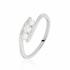Histoire D'Or Bague Eternite Or Blanc Diamant