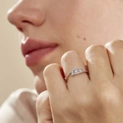 Histoire D'Or Bague Eternite Or Blanc Diamant -Colliers Fantaisie Soldes B3DFBDW287 model0