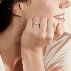 Histoire D'Or Bague Eternite Or Blanc Diamant -Colliers Fantaisie Soldes B3DFBDW287 model2