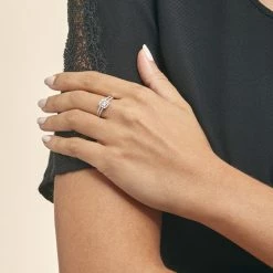 Histoire D'Or Bague Natacha Or Blanc Diamant -Colliers Fantaisie Soldes B3DFBDW2GO model1