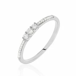 Histoire D'Or Bague Sabine Or Blanc Diamant