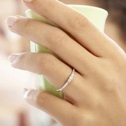 Histoire D'Or Bague Sabine Or Blanc Diamant -Colliers Fantaisie Soldes B3DFBDW2YC model0