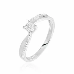 Histoire D'Or Bague Callysta Or Blanc Diamant