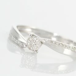 Histoire D'Or Bague Callysta Or Blanc Diamant 9 Histoire D'Or Bague Callysta Or Blanc Diamant -Colliers Fantaisie Soldes B3DFBDW37A view3