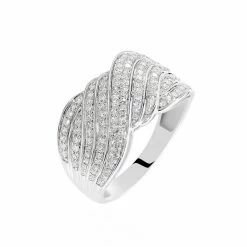 Histoire D'Or Bague Elfidia Or Blanc Diamant
