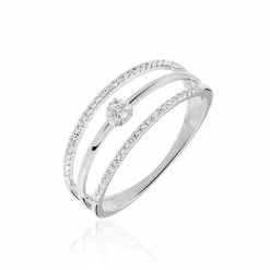 Histoire D'Or Bague Leni Or Blanc Diamant