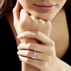 Histoire D'Or Bague Annoncia Or Blanc Diamant -Colliers Fantaisie Soldes B3DFBDW3LW model1