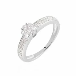 Histoire D'Or Bague Praya Or Blanc Diamant