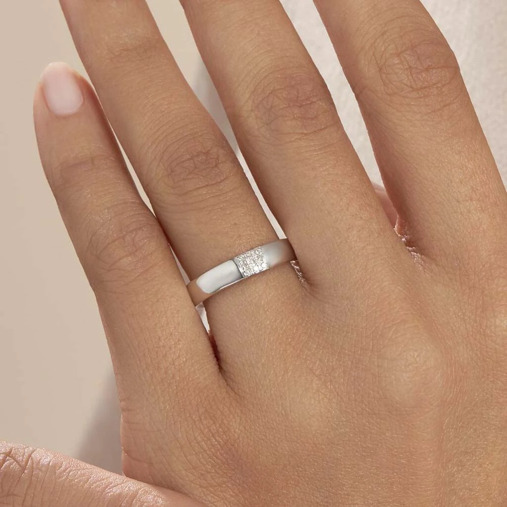 Histoire D'Or Bague Hajila Or Blanc Diamant 5 Histoire D'Or Bague Hajila Or Blanc Diamant – Image 5