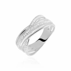 Histoire D'Or Bague Bague Or Blanc Diamant