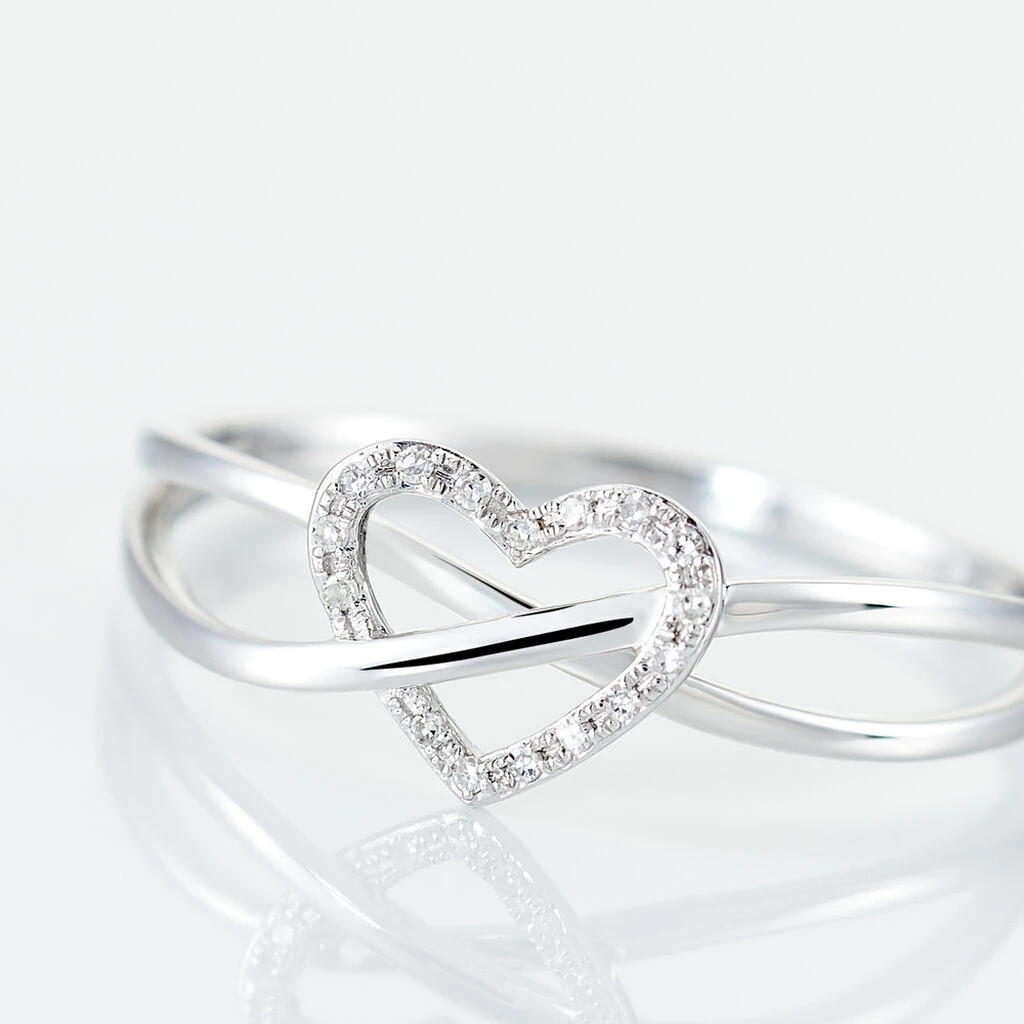 Histoire D'Or Bague Malinda Or Blanc Diamant 4 Histoire D'Or Bague Malinda Or Blanc Diamant – Image 4