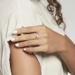 Histoire D'Or Bague Petunia Or Blanc Diamant -Colliers Fantaisie Soldes B3DFBDW3OB model1