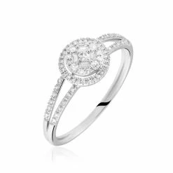 Histoire D'Or Bague Or Blanc Rosalane Diamants