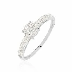 Histoire D'Or Bague Julia Or Blanc Diamant