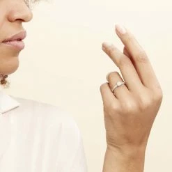 Histoire D'Or Bague Julia Or Blanc Diamant -Colliers Fantaisie Soldes B3DFBDW409 model0